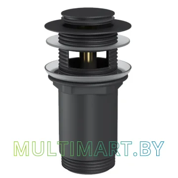 Умывальник Lauter 21887B (клапан 21190B + сифон 21635B, черный матовый) картинка 3